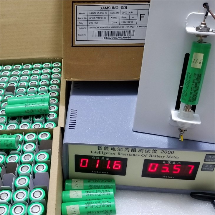 Test Samsung INR18650-25R M 18650 25RM 2500mAh 20A Geegood